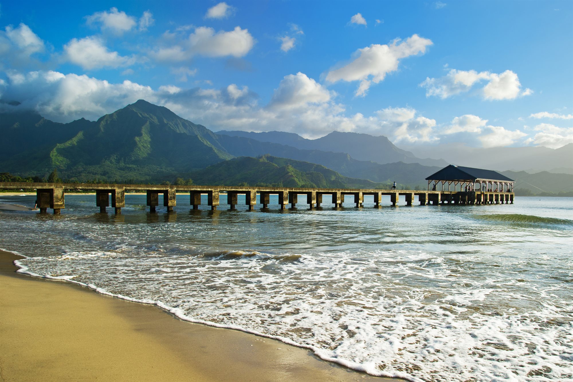 Hanalei Bay on the north shore of Kauai, Hawaii